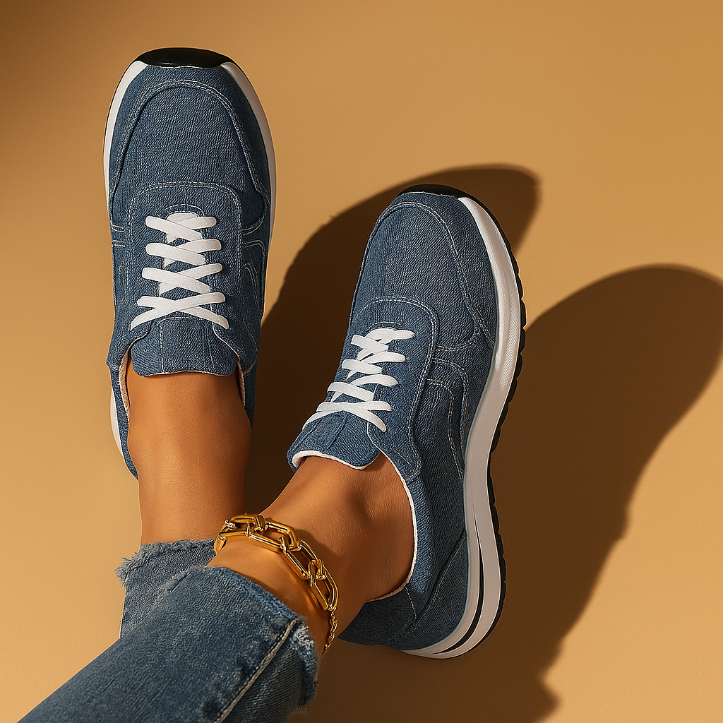 Orthopedische Denim Sneakers voor Comfortabele Voetondersteuning – Stijlvol & Duurzaam