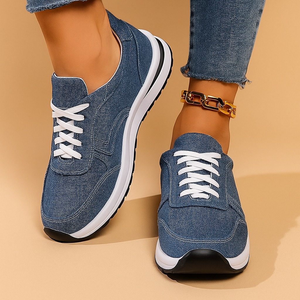 Orthopedische Denim Sneakers voor Comfortabele Voetondersteuning – Stijlvol & Duurzaam